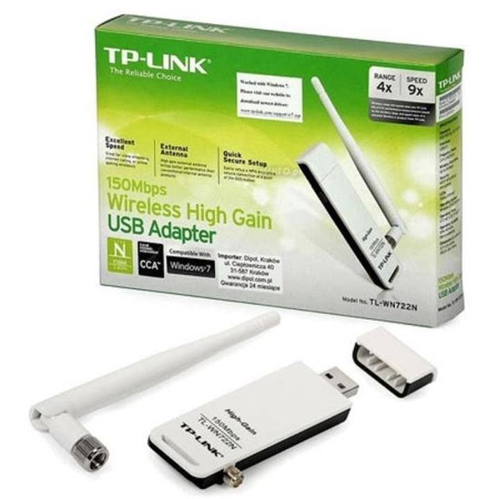 Bộ Thu Wifi Có Râu TP-Link TL-WN722N - USB Thu Wifi Tốc Độ Cao 150Mbps