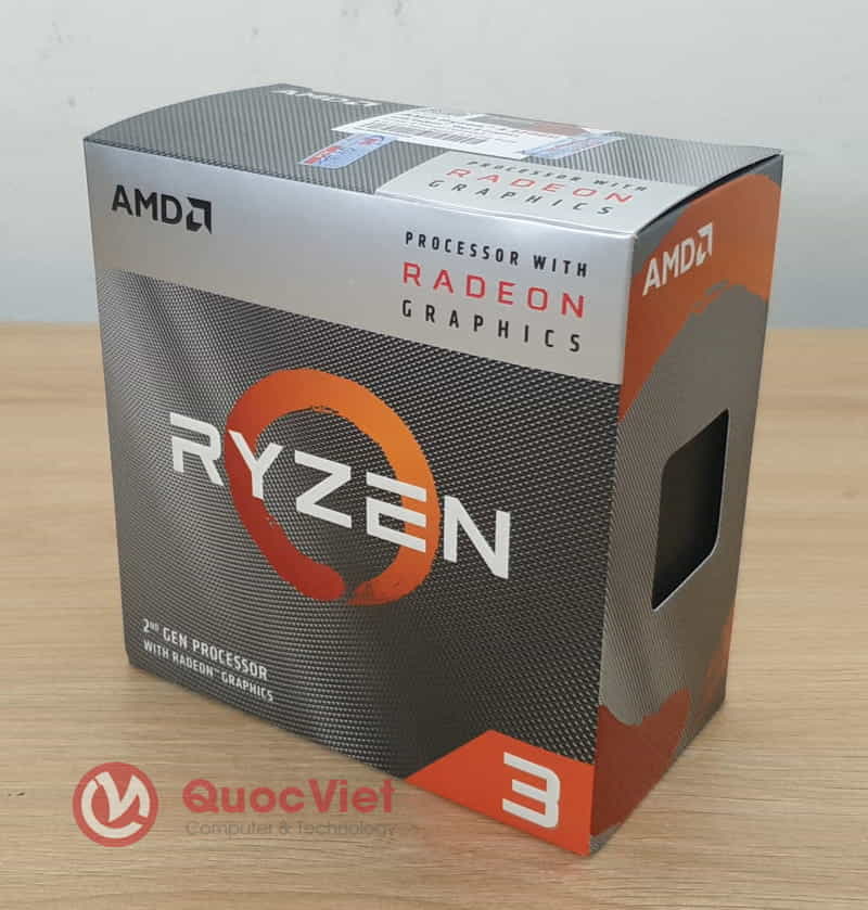 CPU AMD Ryzen 3 3200G (3.6GHz turbo up to 4.0GHz, 4 nhân 4 luồng, 4MB Cache, Radeon Vega 8, 65W) - Socket AMD AM4