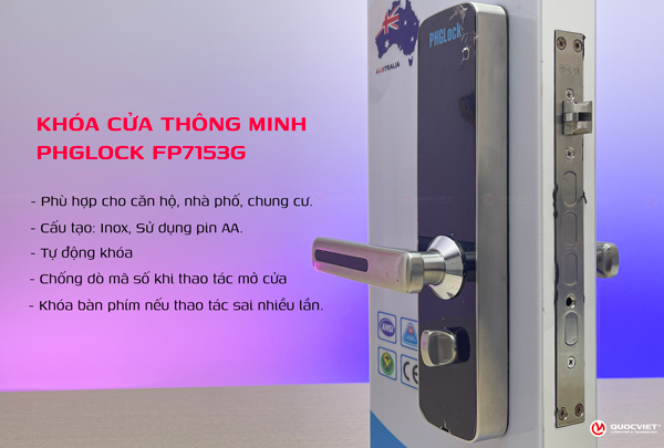 Khóa cửa điện tử PHGLock  KR7153G 