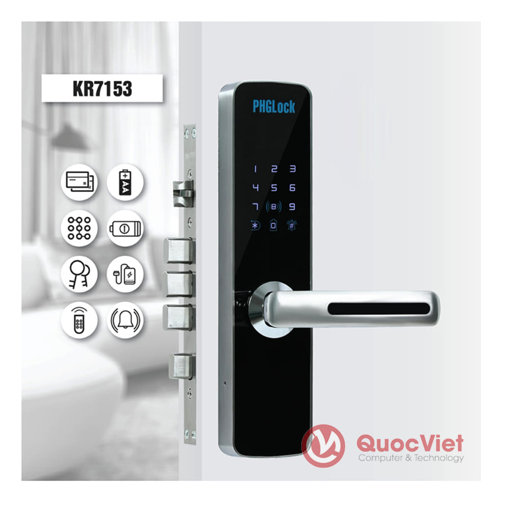 Khóa cửa điện tử PHGLock  KR7153G 