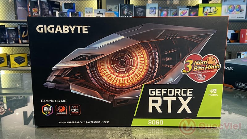 Card màn hình GIGABYTE RTX 3060 GAMING OC 12 GD V 2.0