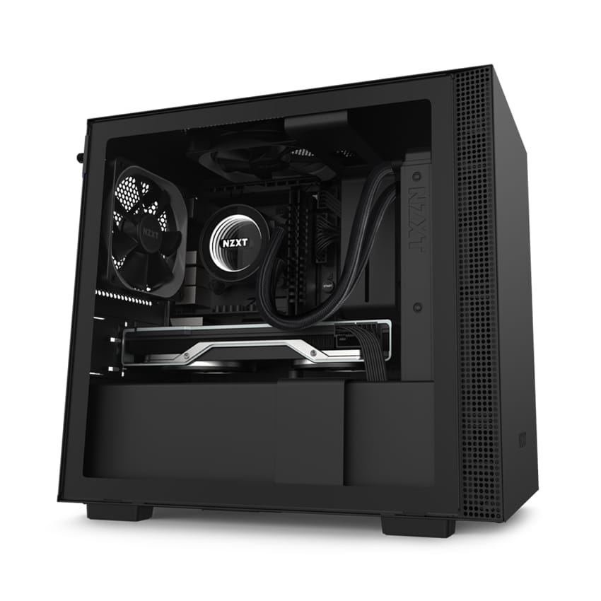 Vỏ case NZXT H210 MATTE BLACK | CA-H210B-B1 (Mini Tower/Màu Đen)