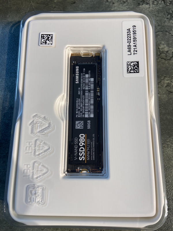 SSD Samsung 980 500GB PCIe NVMe M2.2280 MZ-V8V500BW (đọc: 3100MB/s /ghi: 2600MB/s)