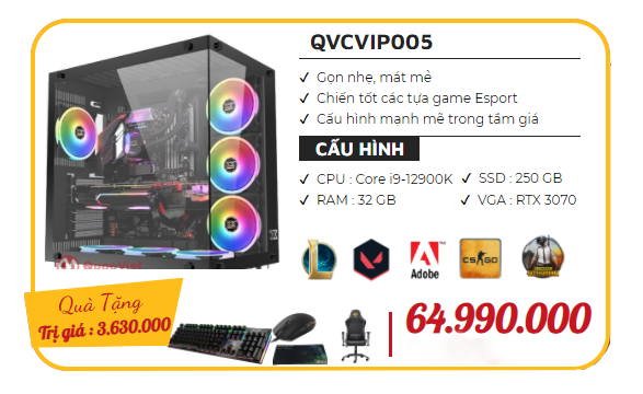 PC Gaming Cao Cấp QVCVIP 005