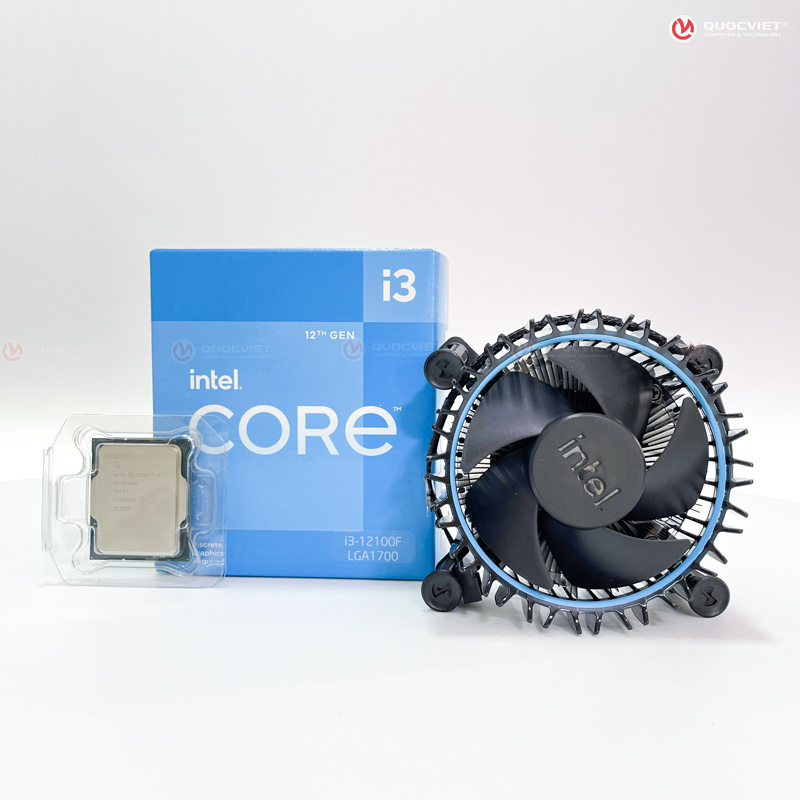 CPU Intel Core i3-12100F (Up To 4.30GHz, 4 Nhân 8 Luồng,12MB Cache, Socket 1700, Alder Lake) ( BOX NK)