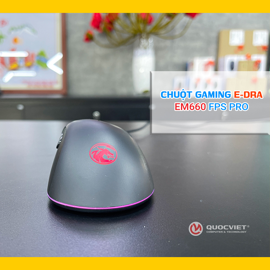 Chuột gaming E-Dra EM660 Pro FPS (USB/RGB/Đen)