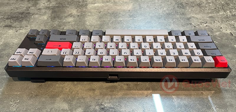 Bàn phím cơ Không dây Key E-DRA EK368w V2 Chocolate Brown switch (Wireless 2.4Ghz,Bluetooth 5.0)