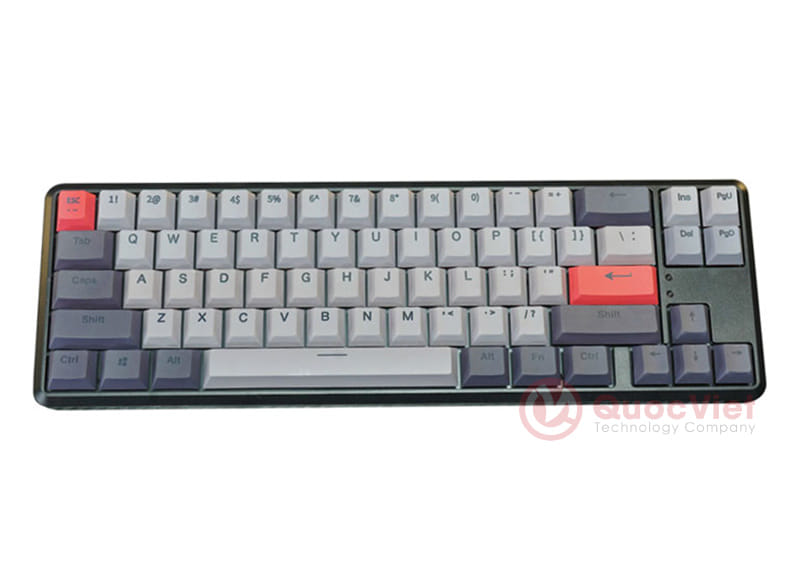 Bàn phím cơ Không dây Key E-DRA EK368w V2 Chocolate Brown switch (Wireless 2.4Ghz,Bluetooth 5.0)