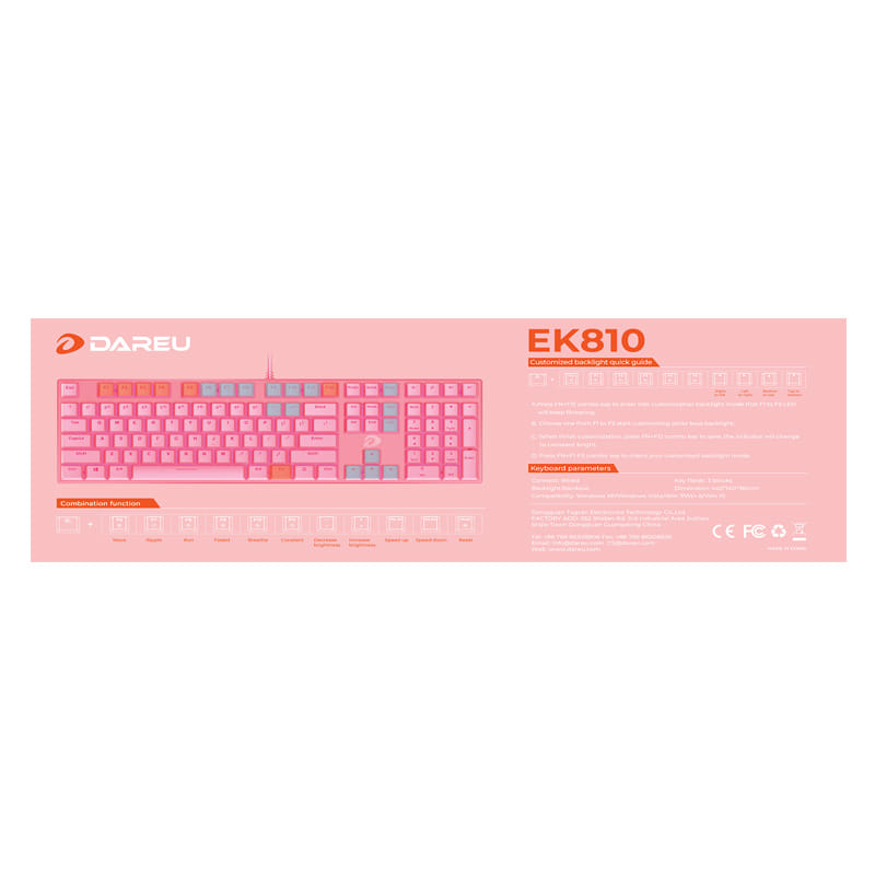 Key Dare-U EK810 Pink Blue Switch