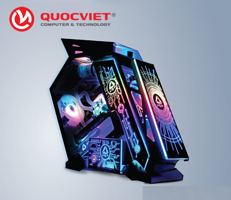 VỎ CASE VSP E-ROG ES1 GAMING BLACK ( M-ATX) ( NO FAN)