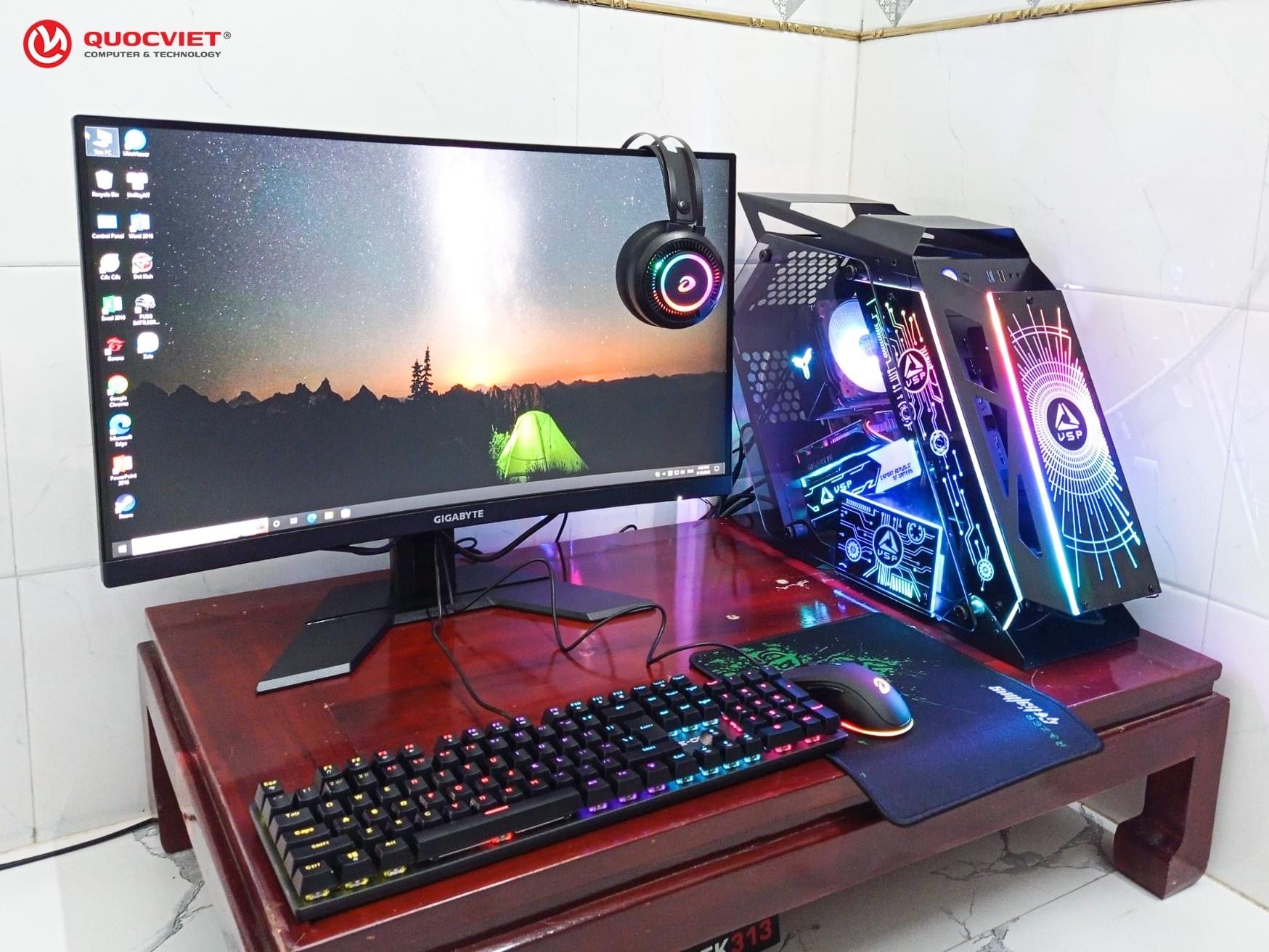 VỎ CASE VSP E-ROG ES1 GAMING BLACK ( M-ATX) ( NO FAN)