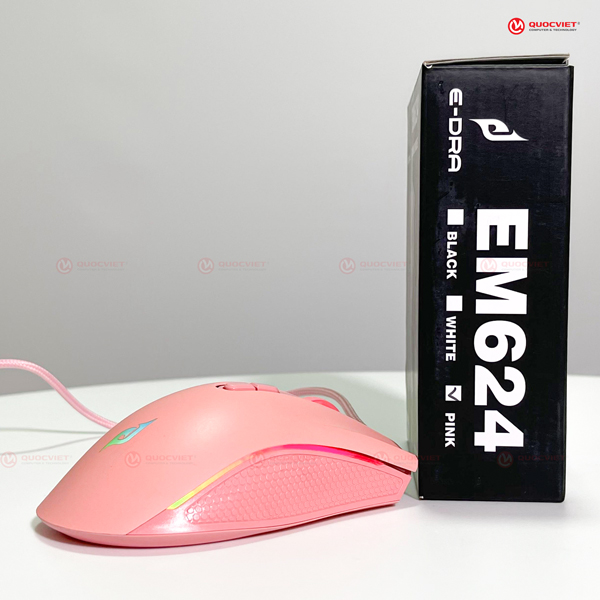 Chuột E-DRA Gaming EM624 Pink ( USB)