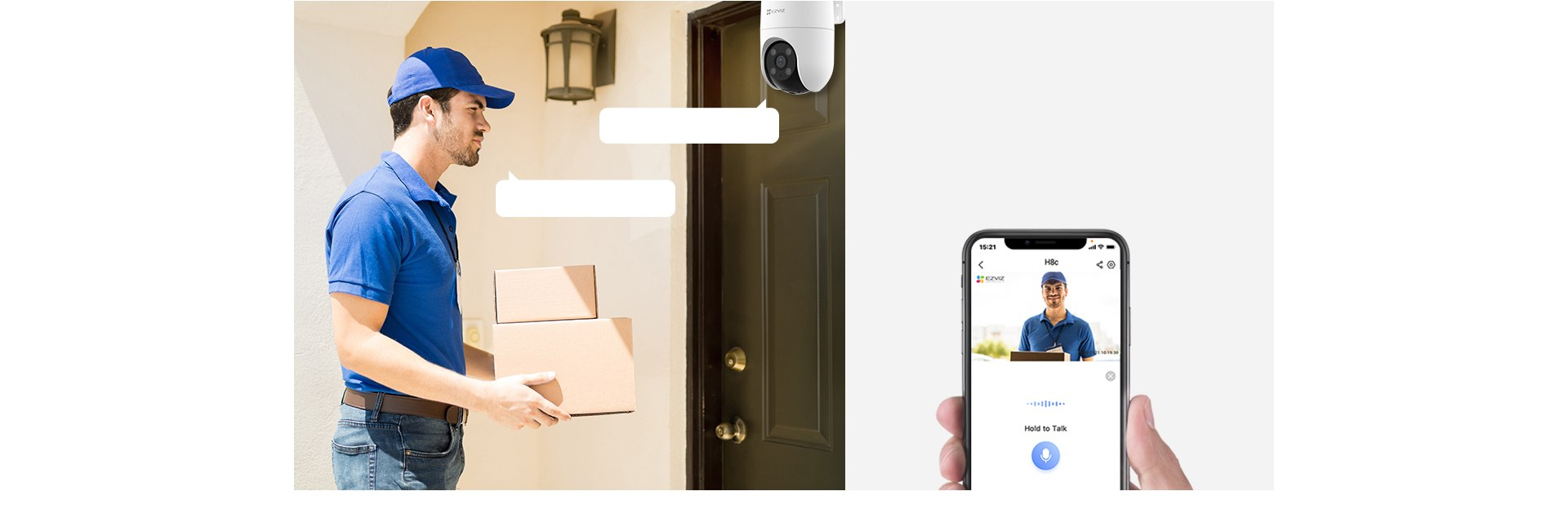 Camera EZVIZ H8C 4MP 2K quay quét ngoài trời, có màu ban đêm