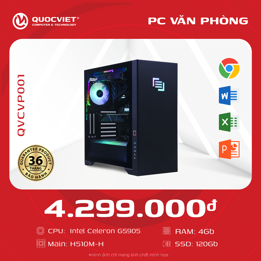 Máy Tính Bàn văn phòng QVCVP001 2023