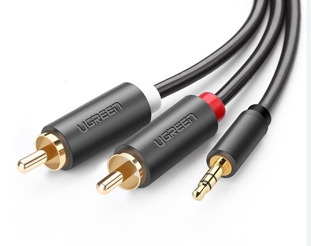 Cáp Chuyển audio 1 ra 2 RCA (hoa sen) Ugreen 10511 dài 1,5m