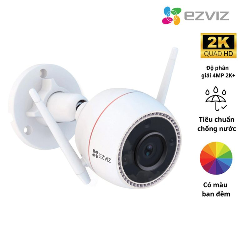 Camera EZVIZ H3C 3MP 2K Wifi Color Night thân ngoài trời, có màu ban đêm, đàm thoại 2 chiều