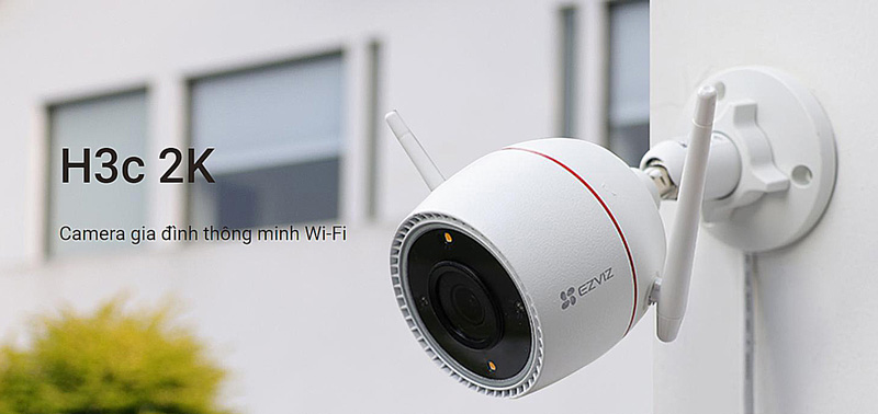Camera EZVIZ H3C 3MP 2K Wifi Color Night thân ngoài trời, có màu ban đêm, đàm thoại 2 chiều