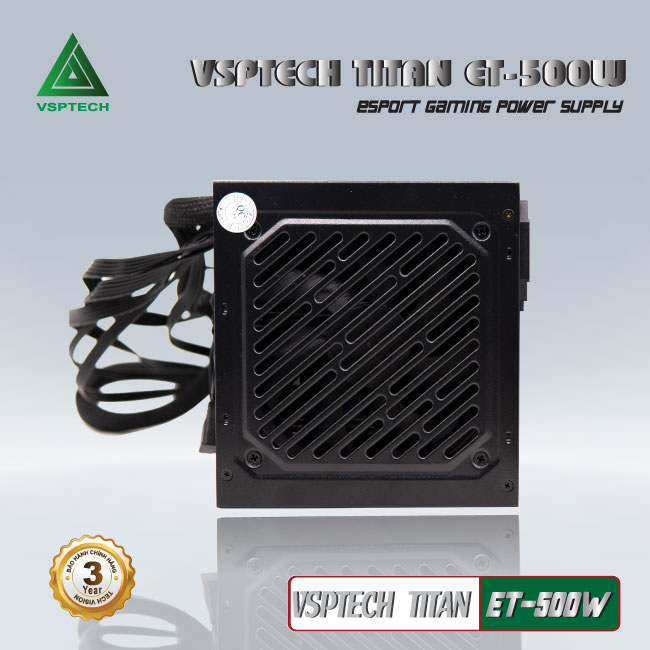 Nguồn Máy tính Power VSP TITAN ET-500W LED ARGB
