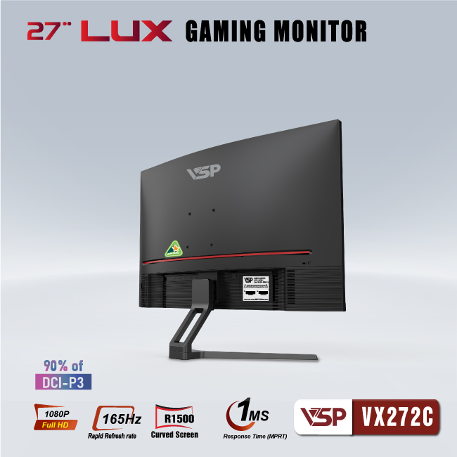 Màn Hình Cong Monitor VSP VX272C 27 inch 165hz Black 