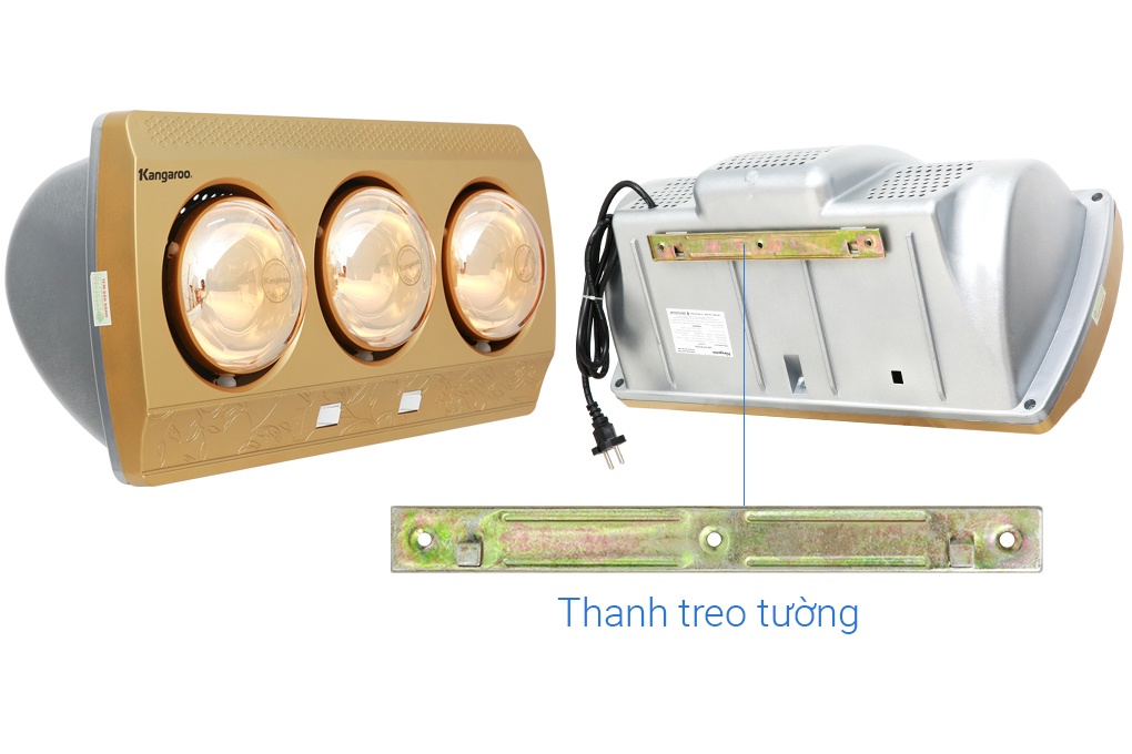 Đèn sưởi nhà tắm 3 bóng Kangaroo KG3BH01