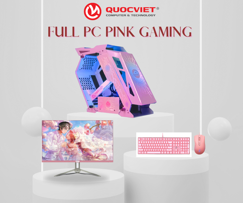 Bộ Pc Màu Hồng Pink Gaming