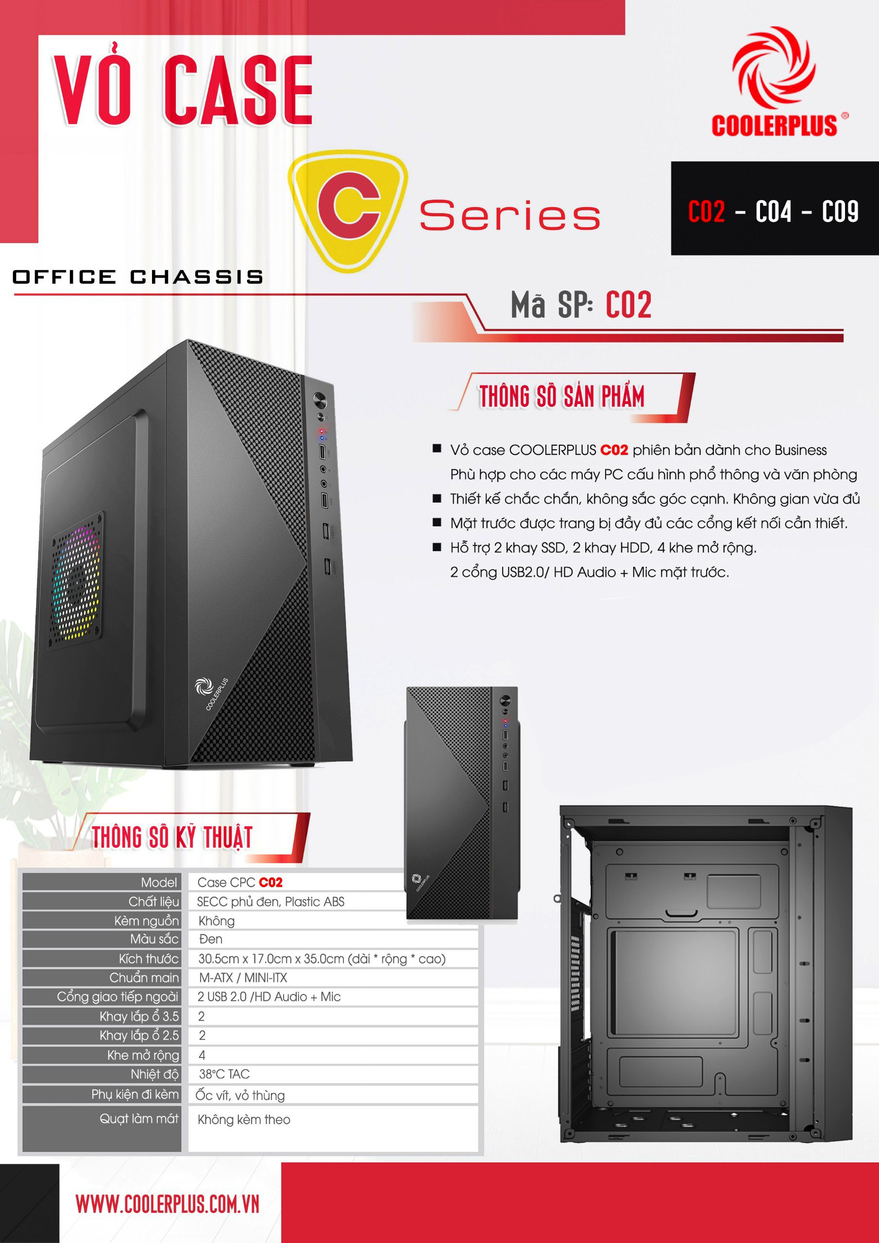 Case Coolerplus CPC - C02 ( NO FAN)