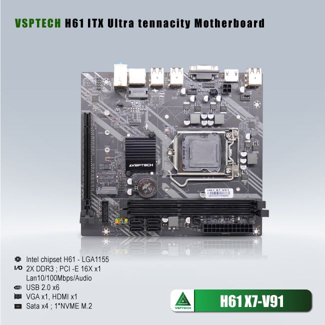 Main VSPTECH H61 X7-V91 Socket 1155