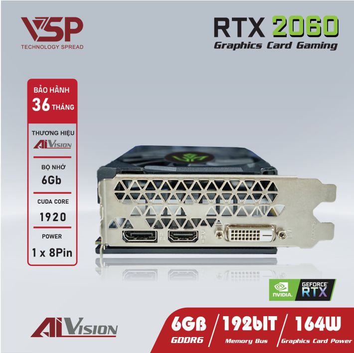 Card màn hình VSP AiVision RTX 2060 6GB