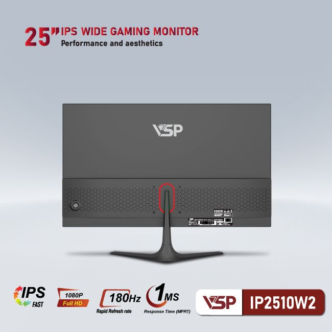 Màn hình Gaming Monitor VSP Fast IPS IP2510W2 25 inch 180Hz