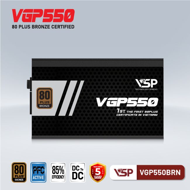 Power VSP VGP550BRN 550W 80 Plus Bronze((100V-240V)