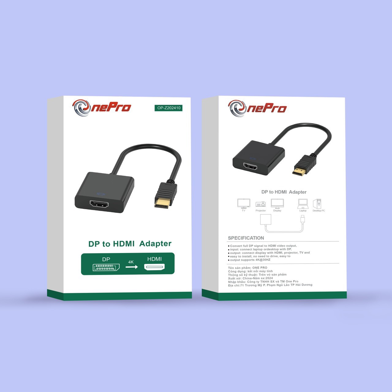 Dây chuyển đổi Display to HDMI One Pro (OP-Z202410)