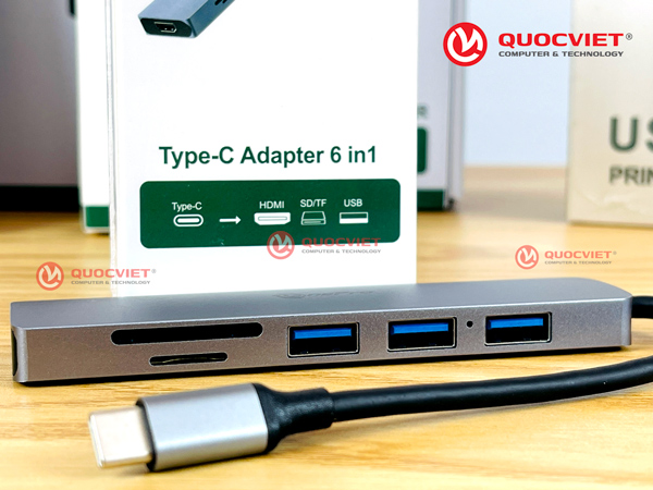 Bộ chuyển đổi Type-C sang HDMI/SD/TF/USB One Pro (OP-Z202414)