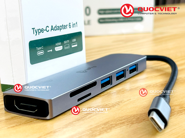 Bộ chuyển đổi Type-C sang HDMI/SD/TF/USB One Pro (OP-Z202414)