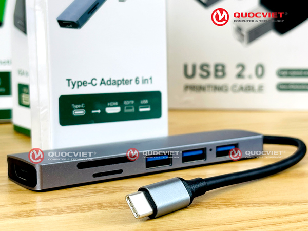 Bộ chuyển đổi Type-C sang HDMI/SD/TF/USB One Pro (OP-Z202414)