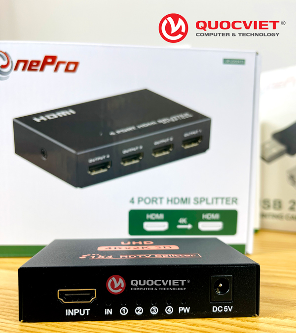Bộ chia HDMI 1 ra 4 4K One Pro (OP-Z202413)