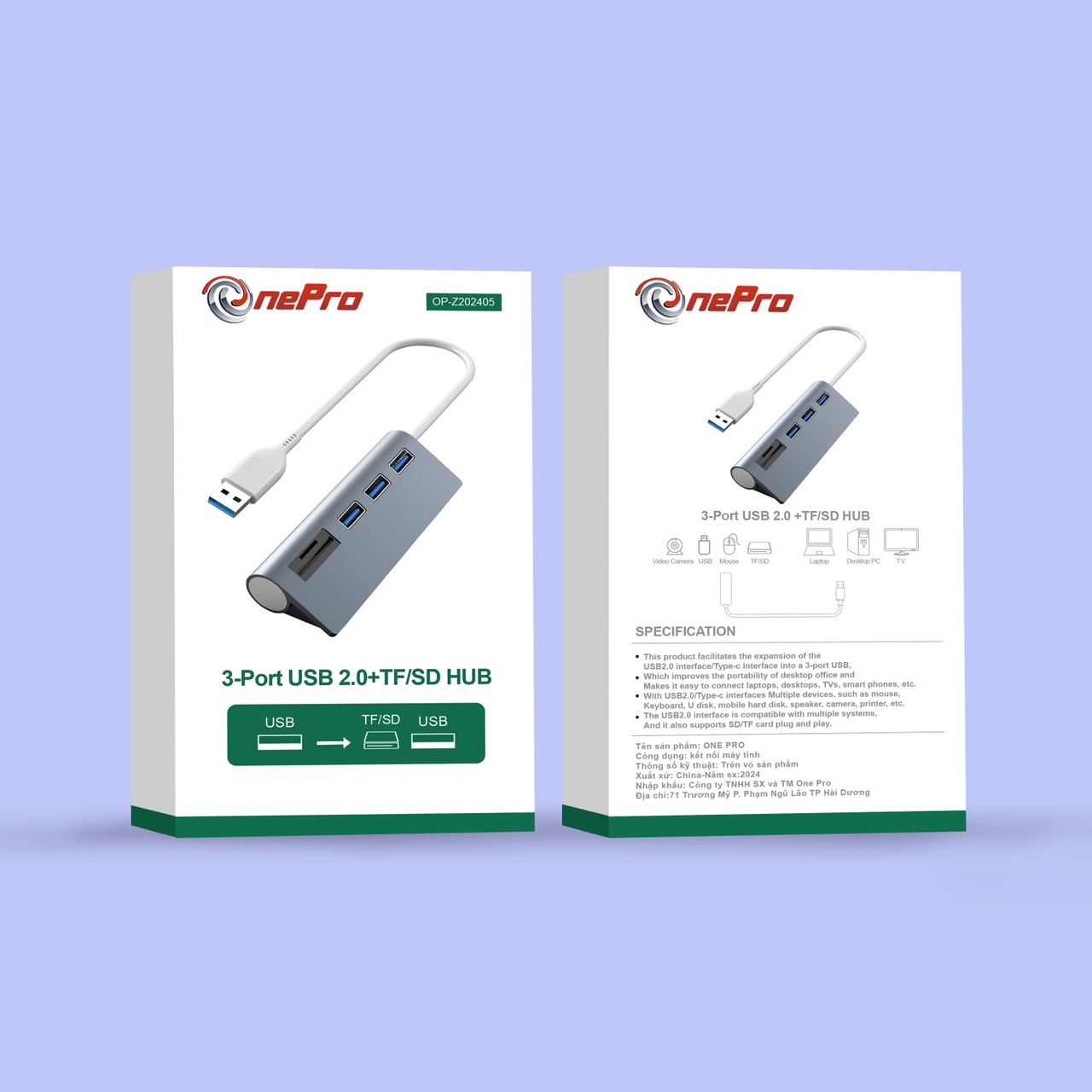 Bộ chia USB 1 ra 3 2.0 One Pro (OP-Z202405)