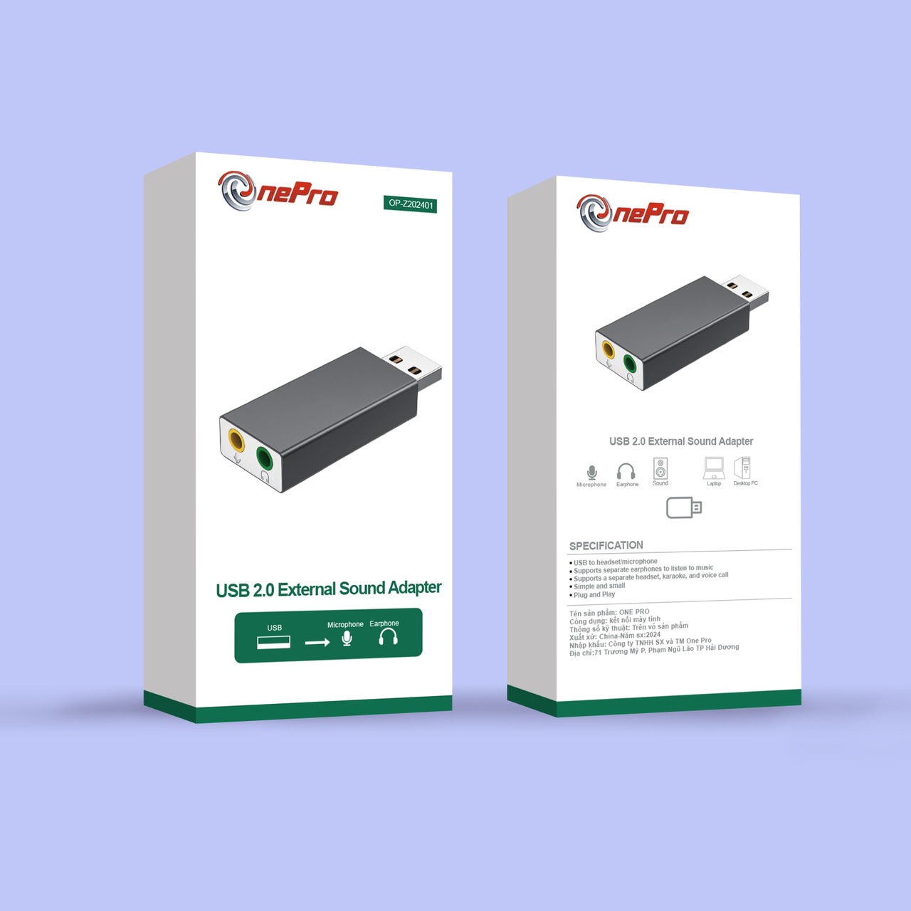 Usb Sound 2.0 One Pro (Op-Z202401)
