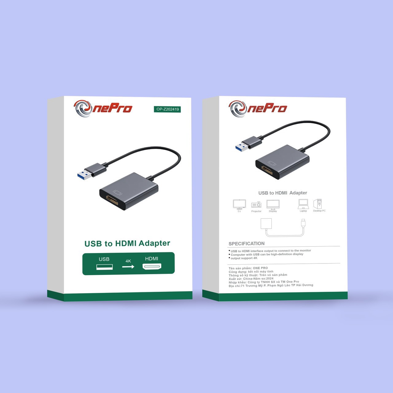 Usb to HDMI 4K One Pro (OP-Z202419)
