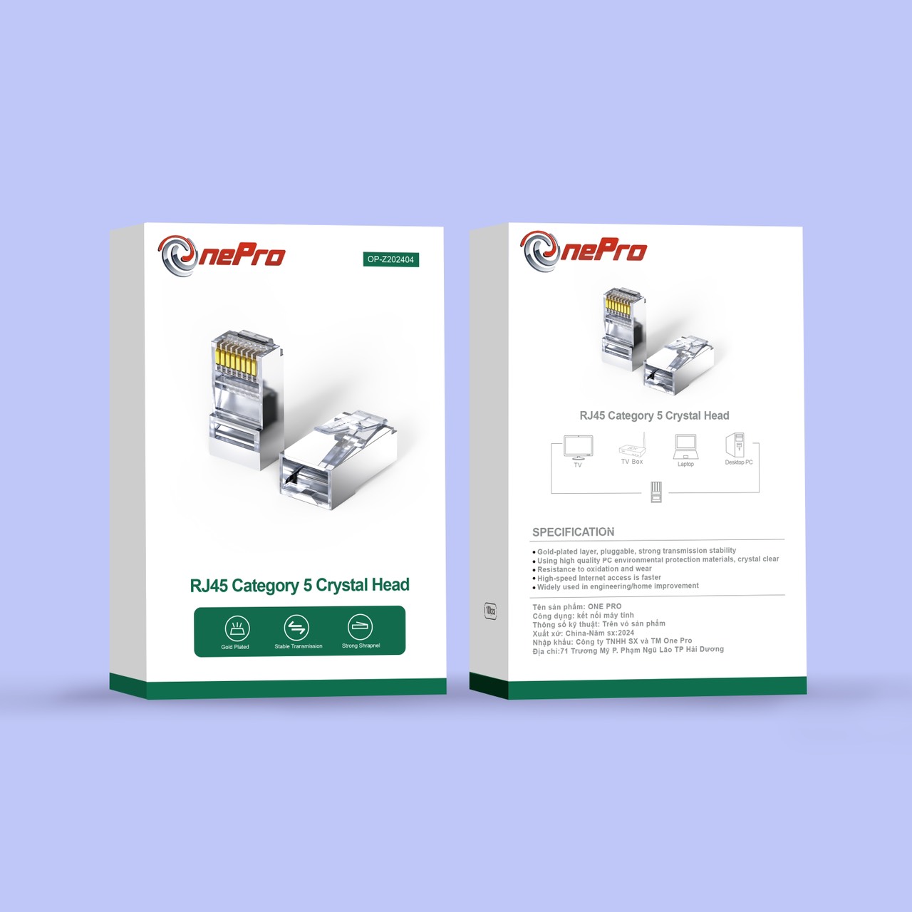 Hạt mạng One Pro Cat5 (Z202404) (HỘP)