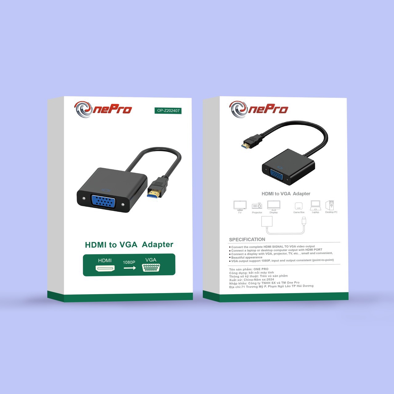 Dây HDMI to Vga One Pro (OP-Z202407)