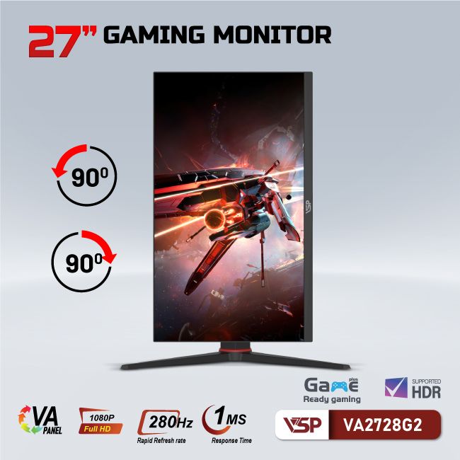 Màn Hình Gaming Monitor VSP 27inch VA 2728G2 280Hz 1ms