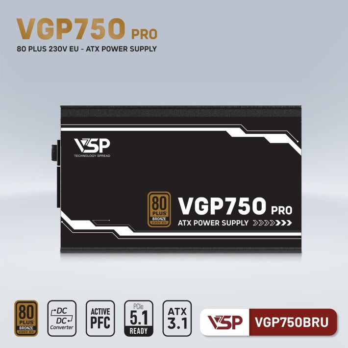 Power VSP VGP750BRU Pro - 80Plus Bronze 230V EU ATX3.1