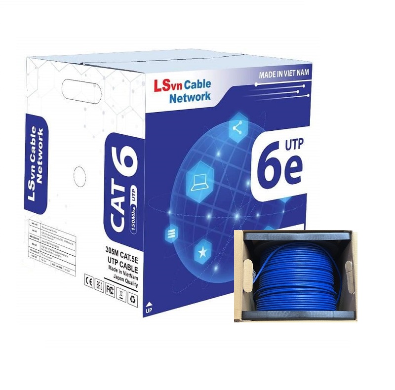 Dây mạng LSvn UTP Cat6e (dây màu xanh)