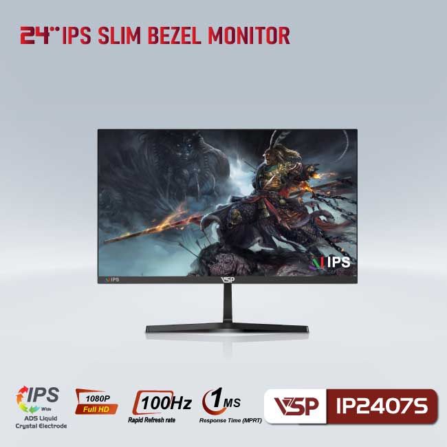 Màn Hình Monitor VSP IPS IP2407S Black 24 inch 100hz	