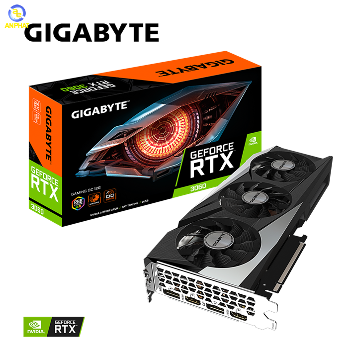 VGA GIGABYTE GeForce RTX 3060 GAMING OC 12G (rev. 2.0) (GV-N3060GAMING OC-12GD)