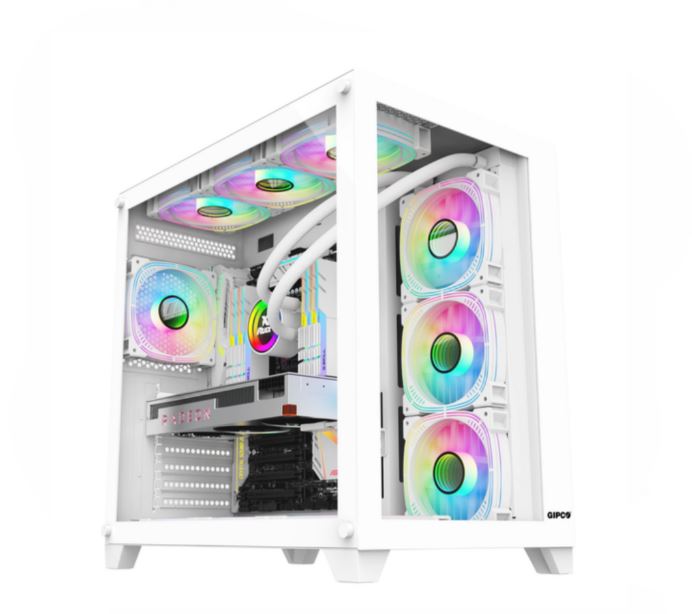 Vỏ thùng Gipco AQuarium GW258 TRẮNG( Không Kèm Fan)