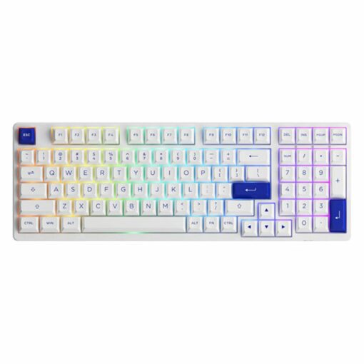 Bàn phím AKKO 3098B Multi-modes Blue on White (CS switch - Jelly Pink)