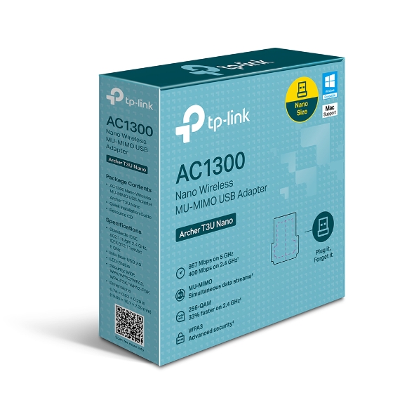 USB Wifi chuẩn AC1300 TPlink Archer T3U Nano