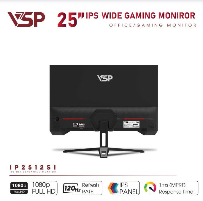 Màn hình VSP IPS IP2512S1 25 inch/ FHD/ 120Hz/ 1ms/ Black
