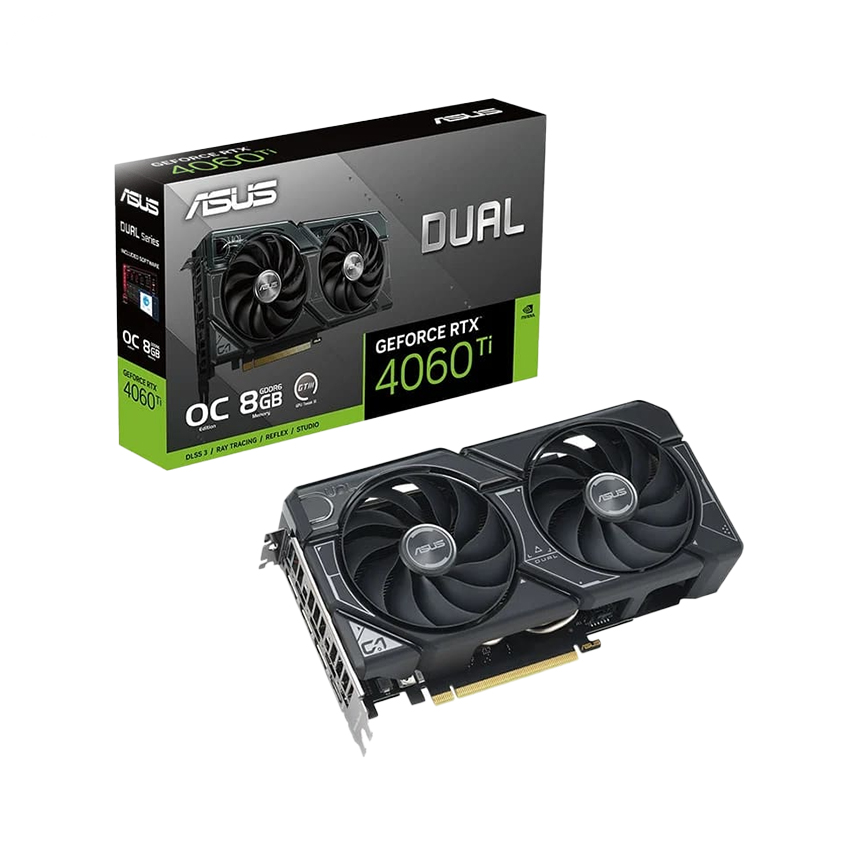 Card màn hình ASUS DUAL GeForce RTX4060TI OC 8GB EVO (DUAL-RTX4060TI-08G-EVO)